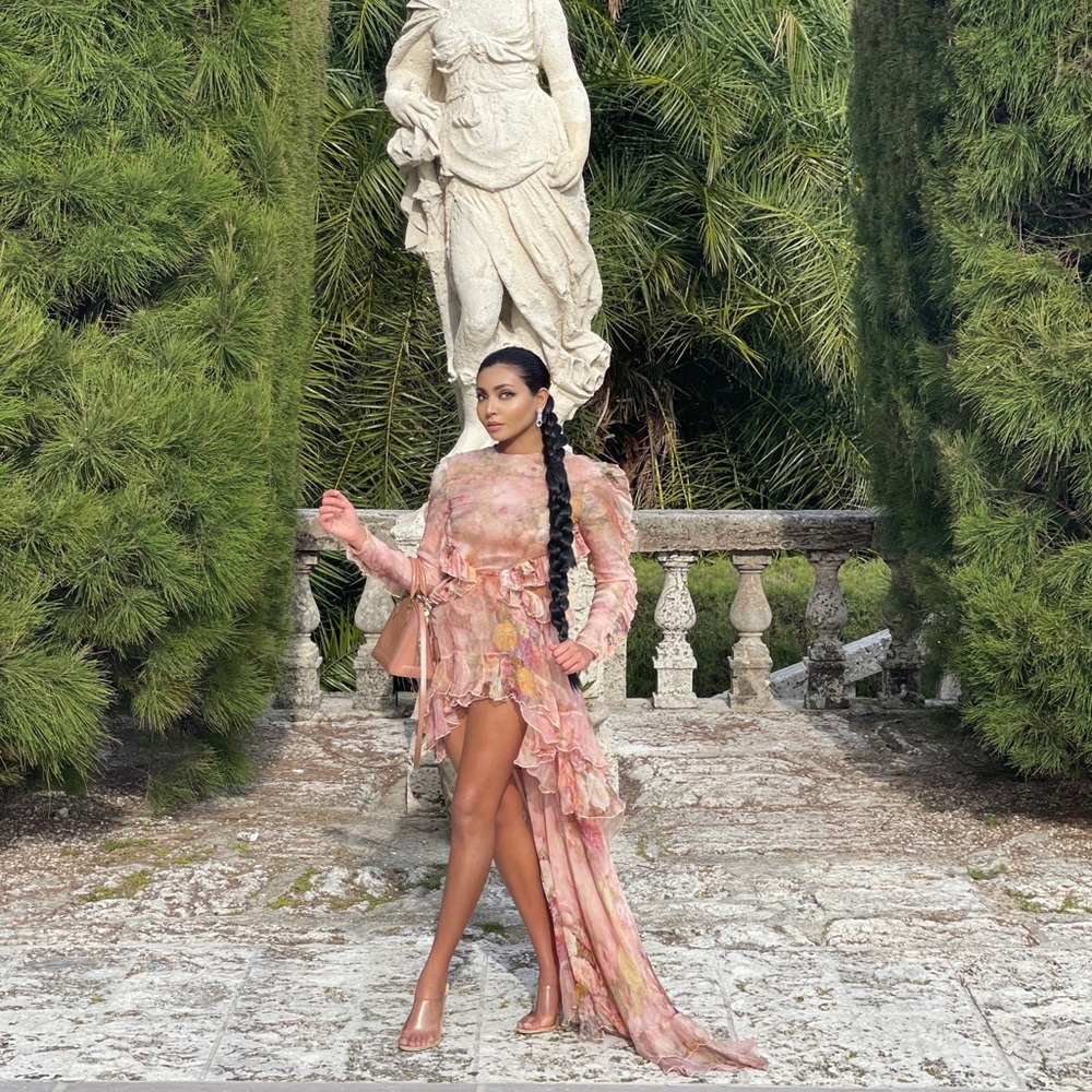 long backless luxury dress